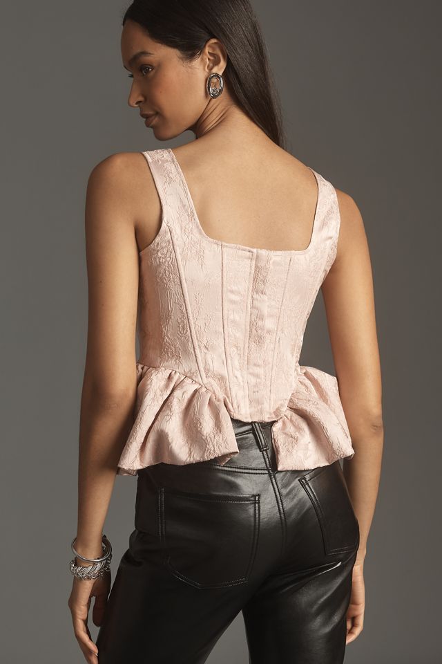 Camiseta sin Mangas Siempre Corset Peplum Lateral #1