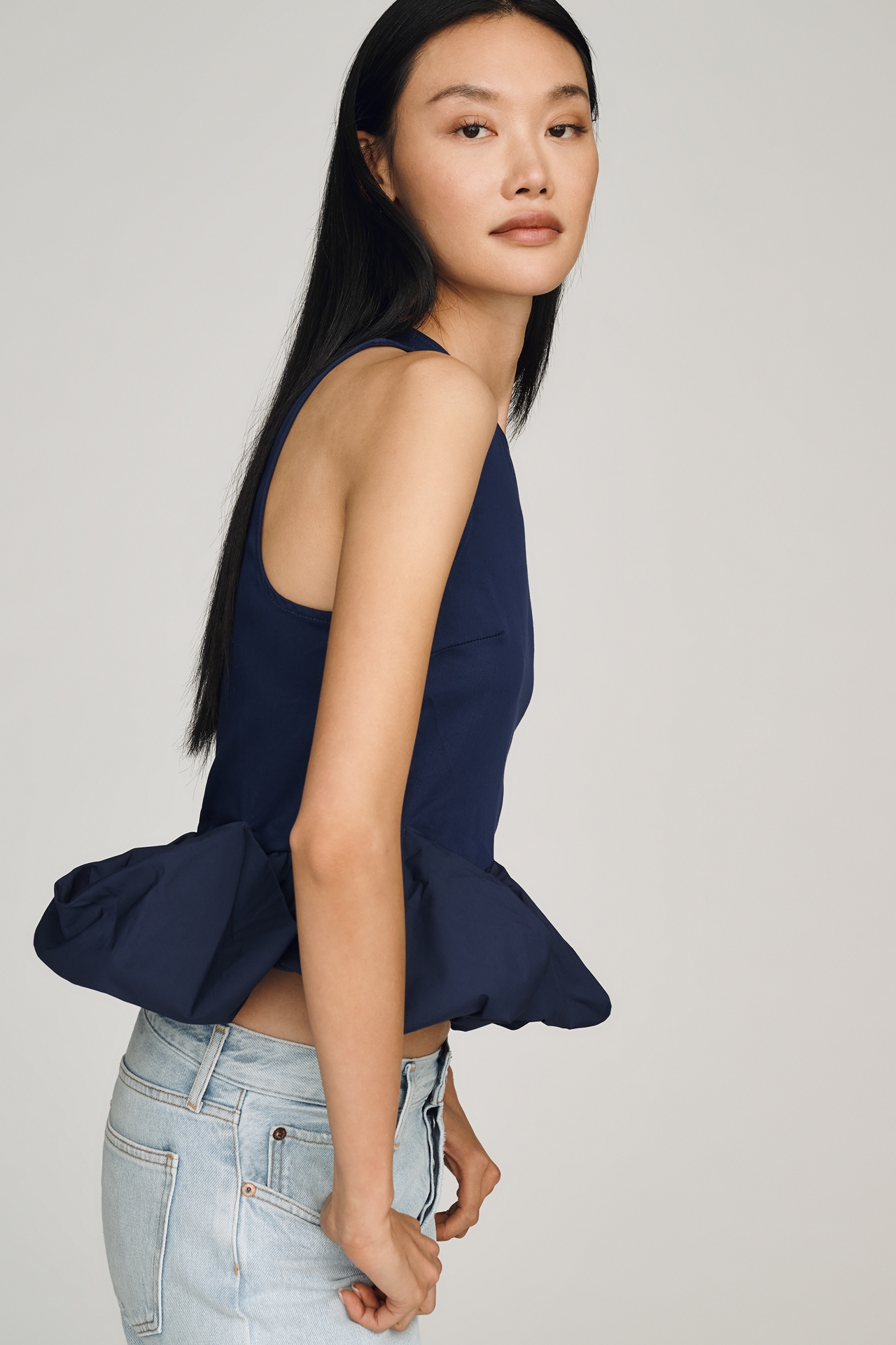 Siempre x Anthropologie Ruffle Hem Top