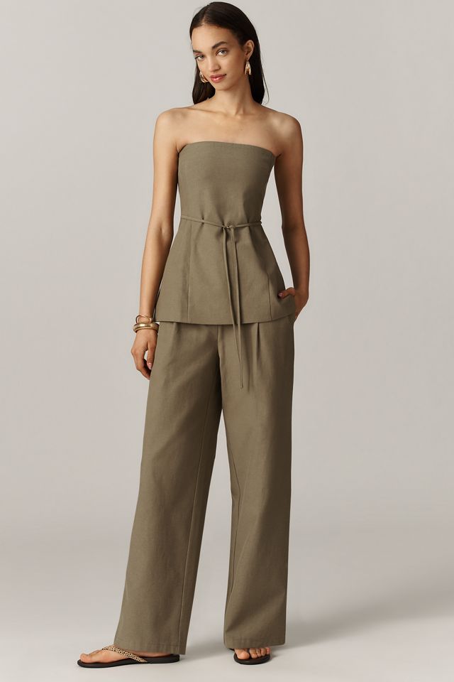 4th & Reckless Tally Strapless Tie-Waist Top #2