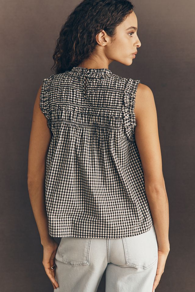 RAISONNEL Ruffle Sleeveless Swing Top #1