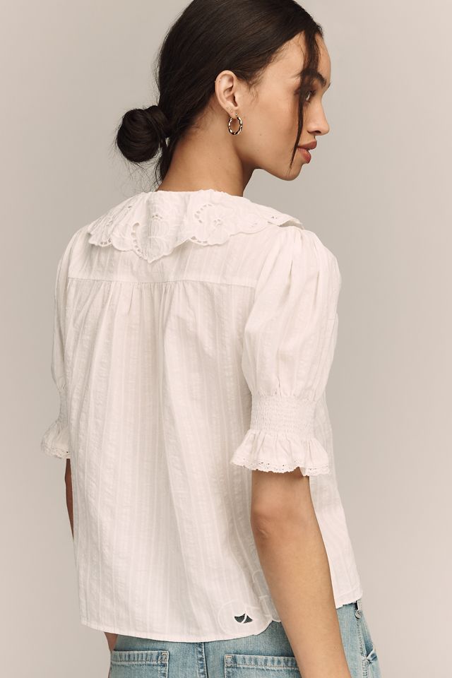 RAISONNEL Embroidered Collared Blouse #3