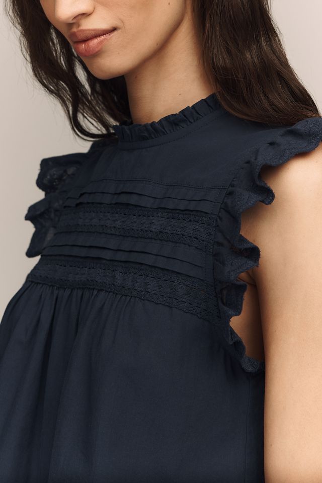 RAISONNEL Lace Panel Blouse #3