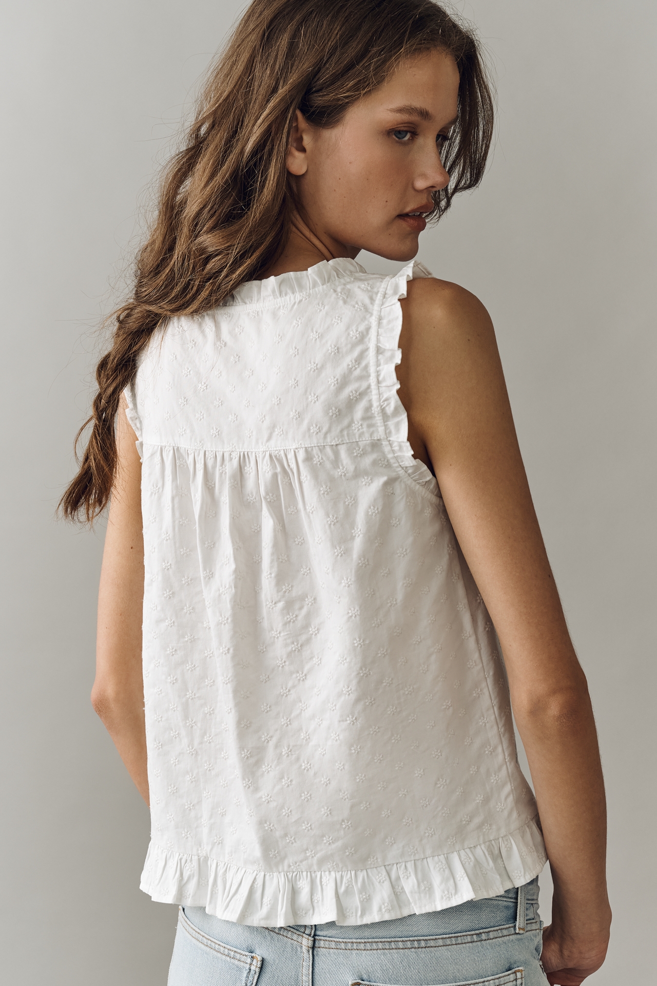 RAISONNEL Ruffle Collar Top