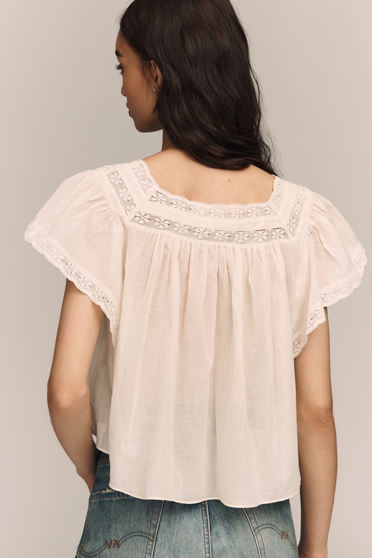 RAISONNEL Cotton Pintuck Blouse