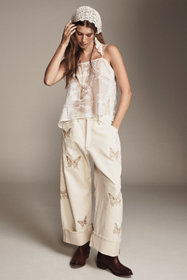 Sheer Eyelet Shirt Top