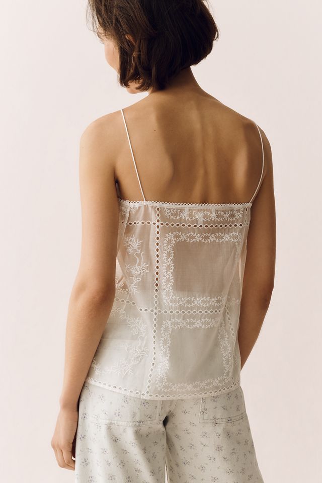 トップス layered eyelet camisole & Layered Sheer Eyelet Shirt | Anthropologie