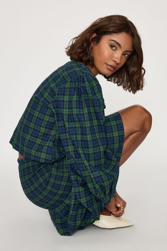 The Tiny Big Sister Check Bow Blouse #1