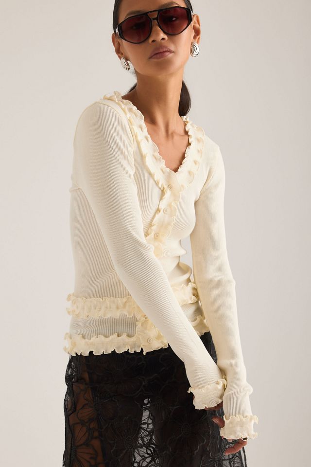 OpéraSPORT Caroline Ruffle Cardigan #2