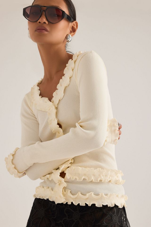 OpéraSPORT Caroline Ruffle Cardigan #4