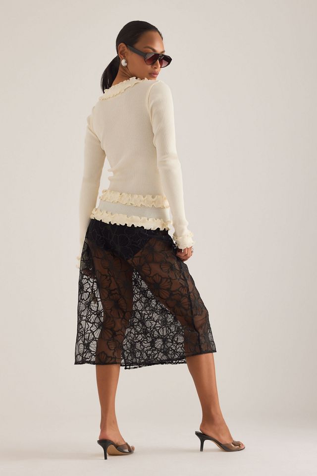 OpéraSPORT Caroline Ruffle Cardigan #1