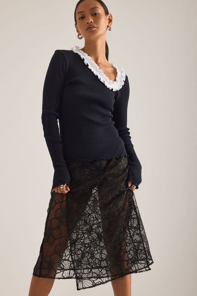 OpéraSPORT Evita Asymmetric Ruffle Top #3