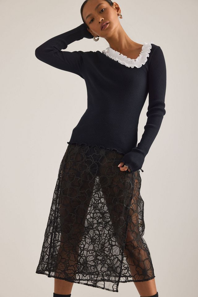 OpéraSPORT Evita Asymmetric Ruffle Top #4