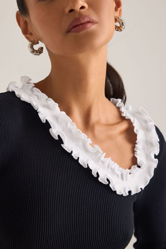OpéraSPORT Evita Asymmetric Ruffle Top #5