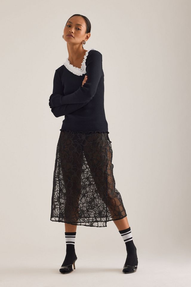 OpéraSPORT Evita Asymmetric Ruffle Top #2