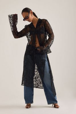 OpéraSPORT Flora Sheer Lace Shirt 