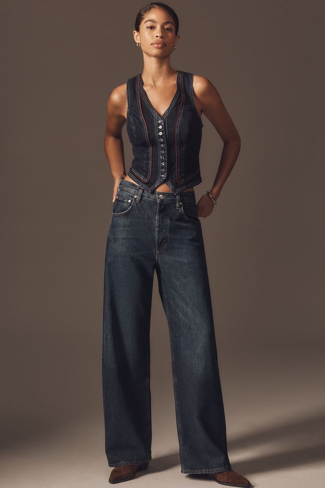 Pilcro Contrast Denim Vest #2