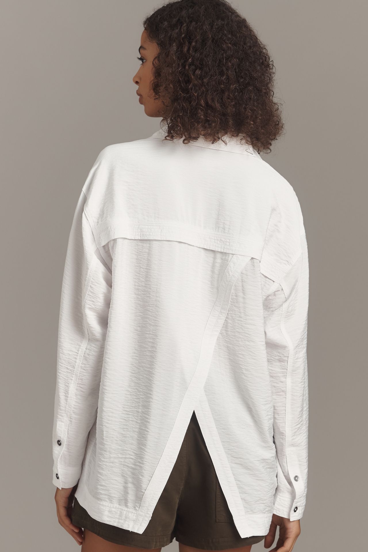 Pilcro Long-Sleeve Utility Buttondown Shirt