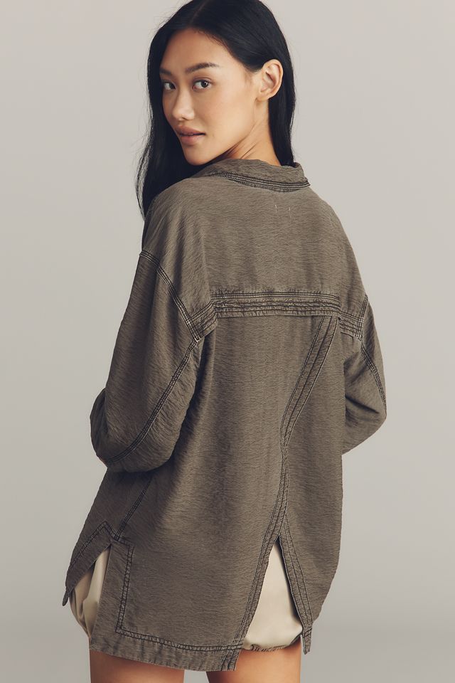 Pilcro Long-Sleeve Utility Buttondown Shirt #1