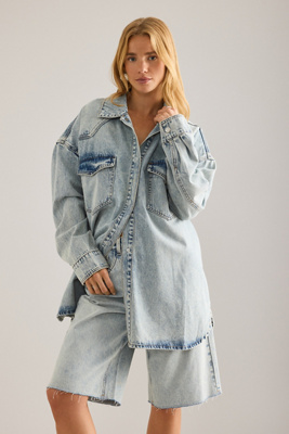 Chemise en Denim Délavé à l'Acide Asher en taille: Uk 6 chez Anthropologie - Gestuz - Modalova