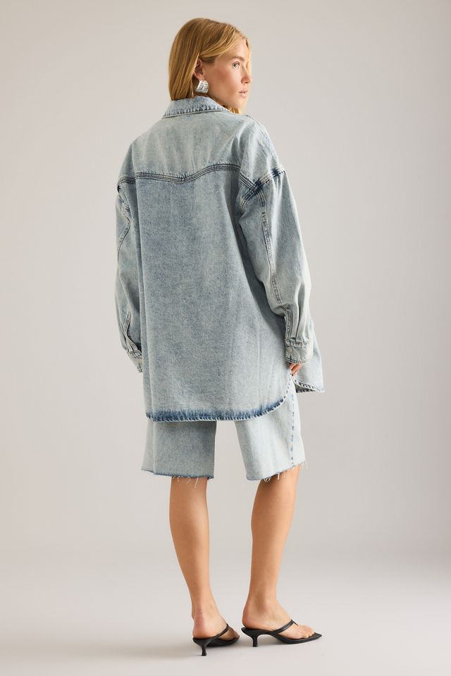 Chemise en Denim Délavé à l'Acide Asher Gestuz #1