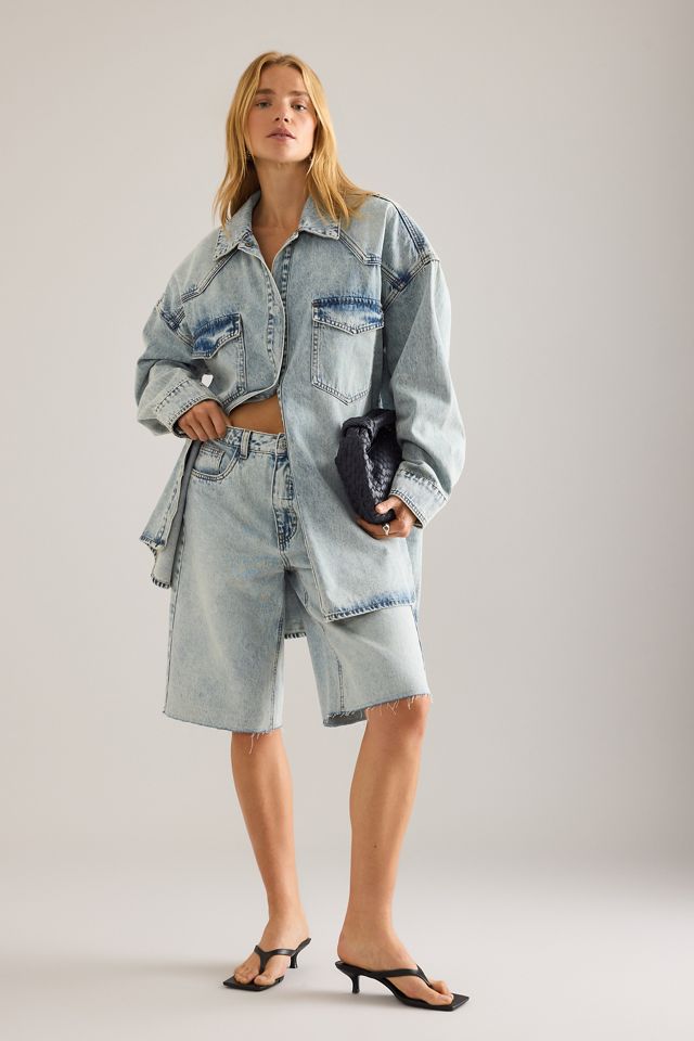 Chemise en Denim Délavé à l'Acide Asher Gestuz #2