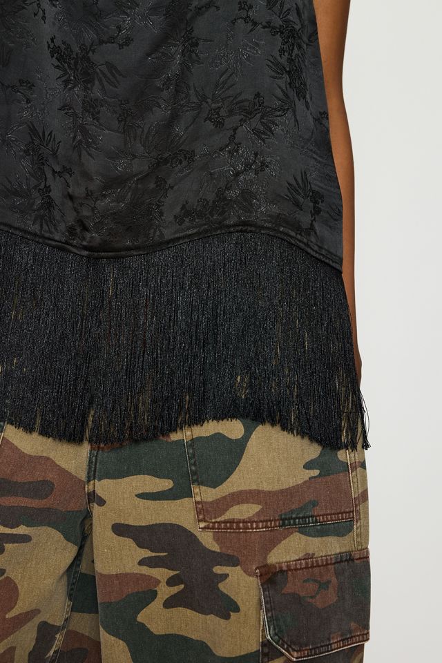 By Anthropologie Jacquard Halter Fringe Top #4