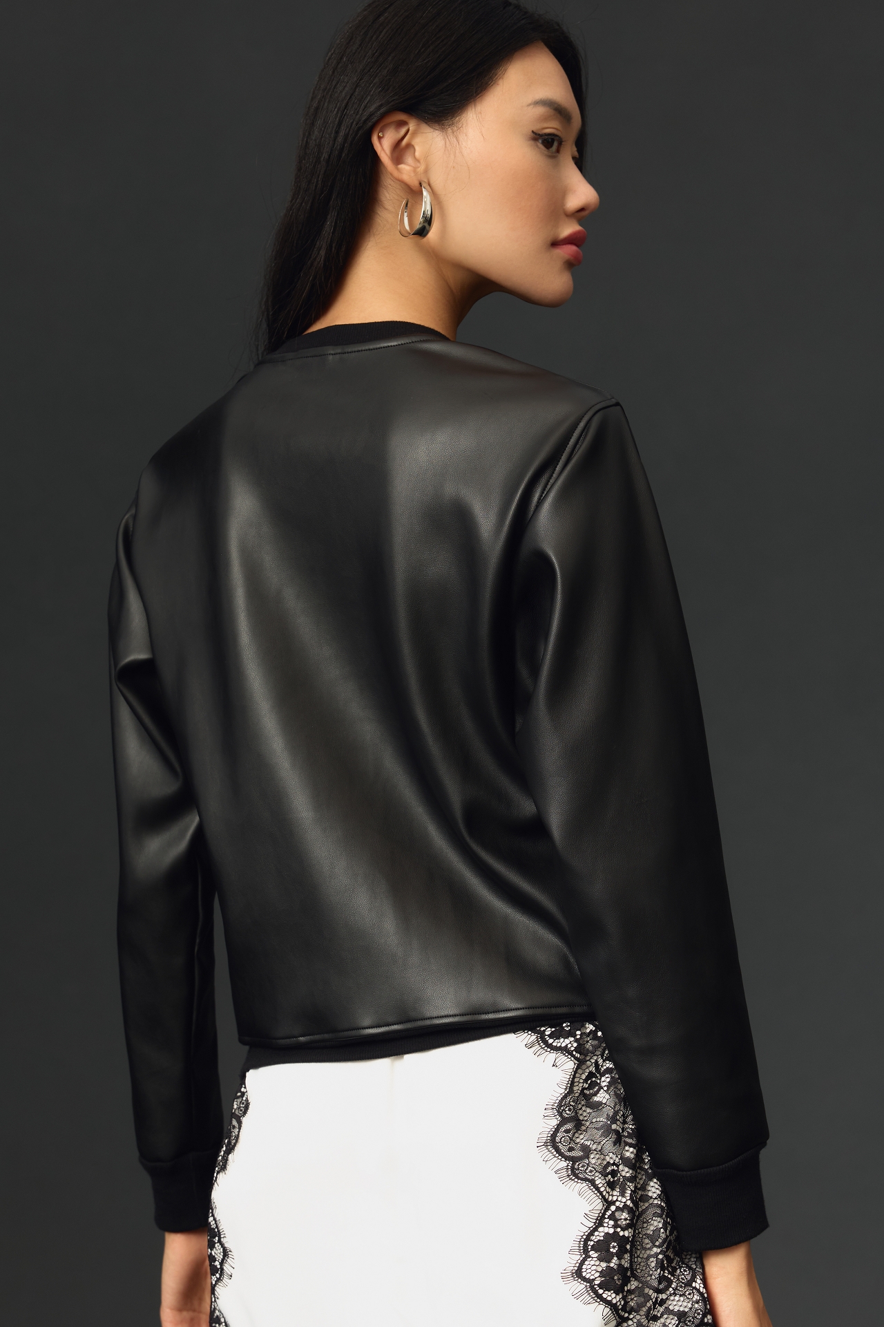 LA Made Faux Leather Pullover