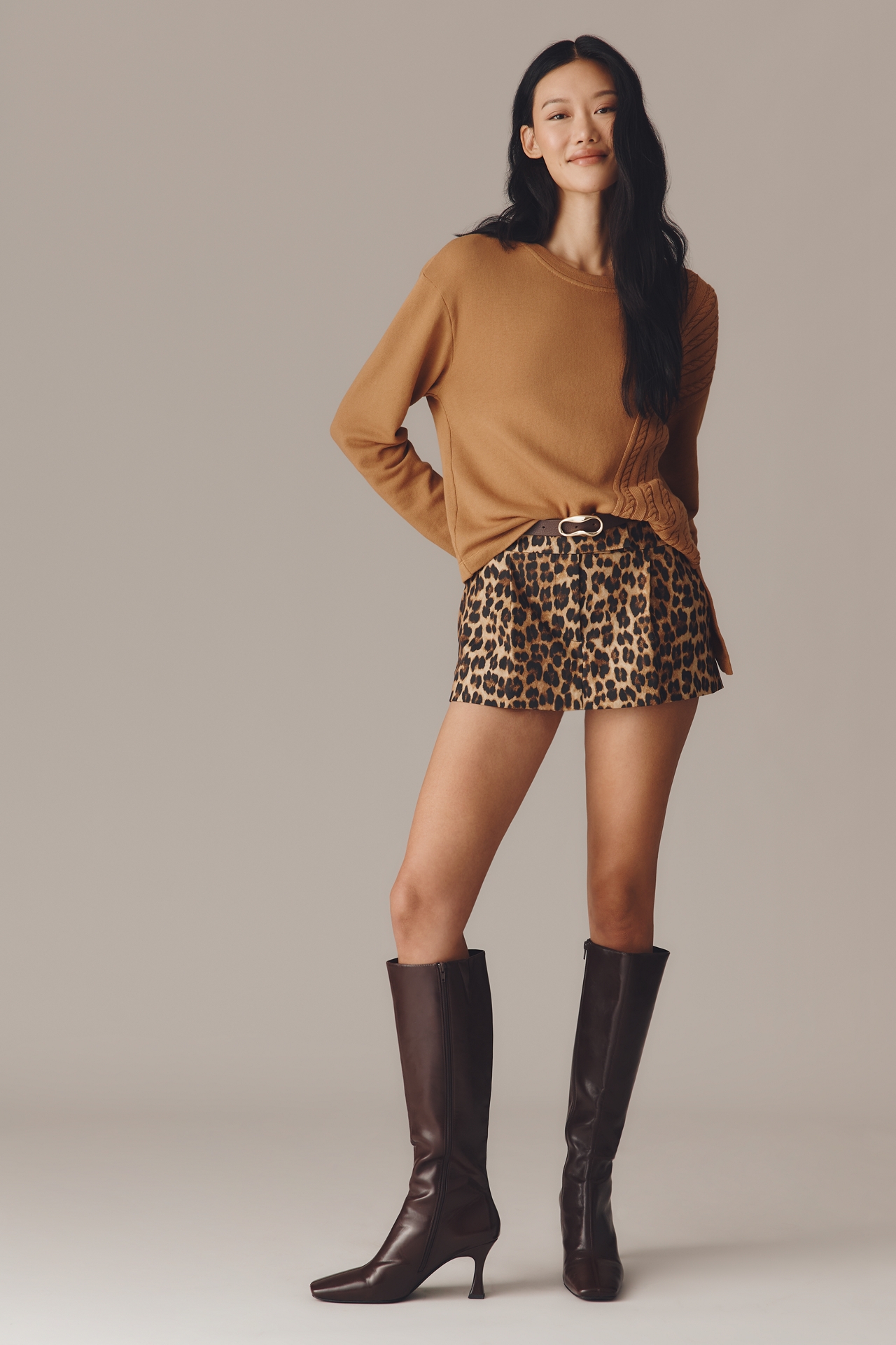 Wilt Crew-Neck Sweater Mix Sweatshirt