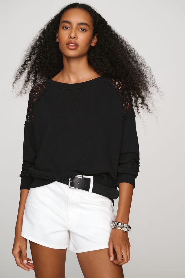 Wilt 100% Cotton Lace Long-Sleeve Top #1