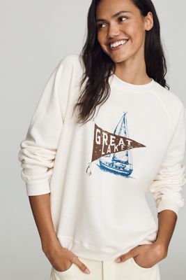 Sunny Somewhere Raglan Crew Sweatshirt