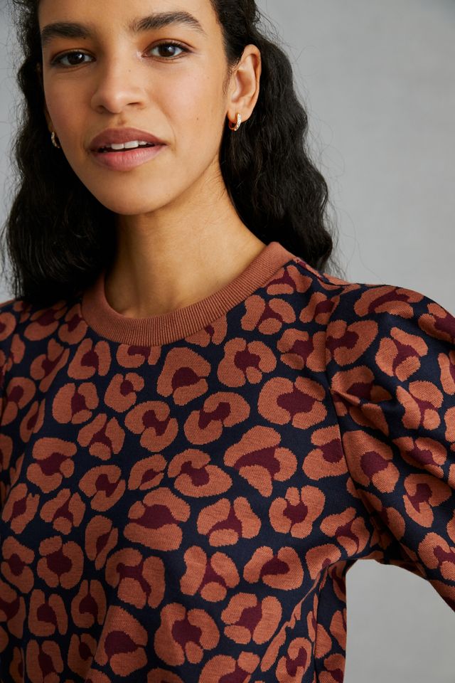 DOLAN Leopard Jacquard Pullover #3