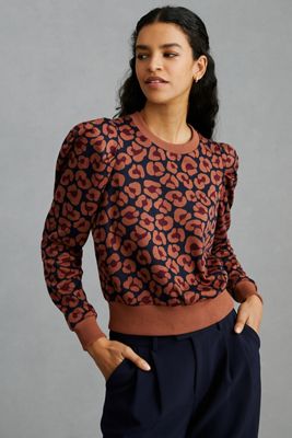DOLAN Leopard Jacquard Pullover