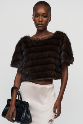 Dolan Left Coast Faux Fur Poncho Top by Anthropologie