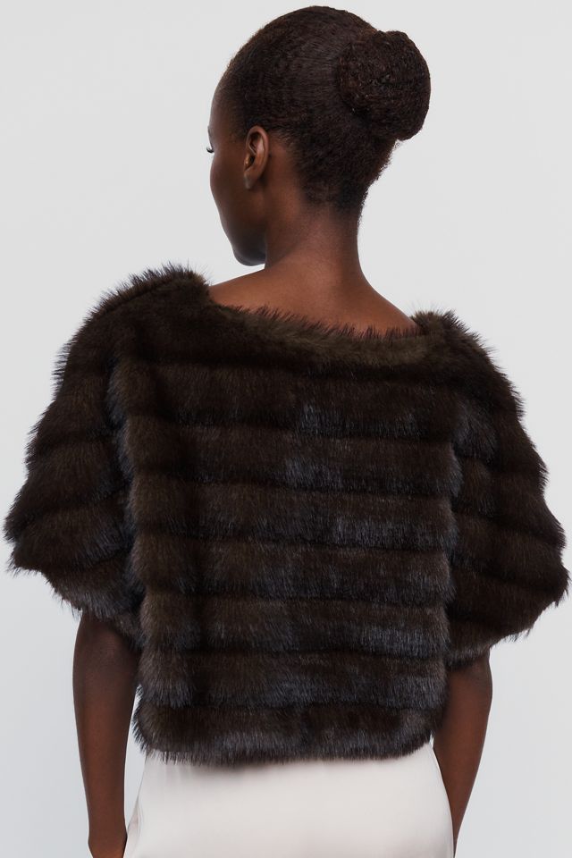 Dolan Left Coast Faux Fur Poncho Top #2
