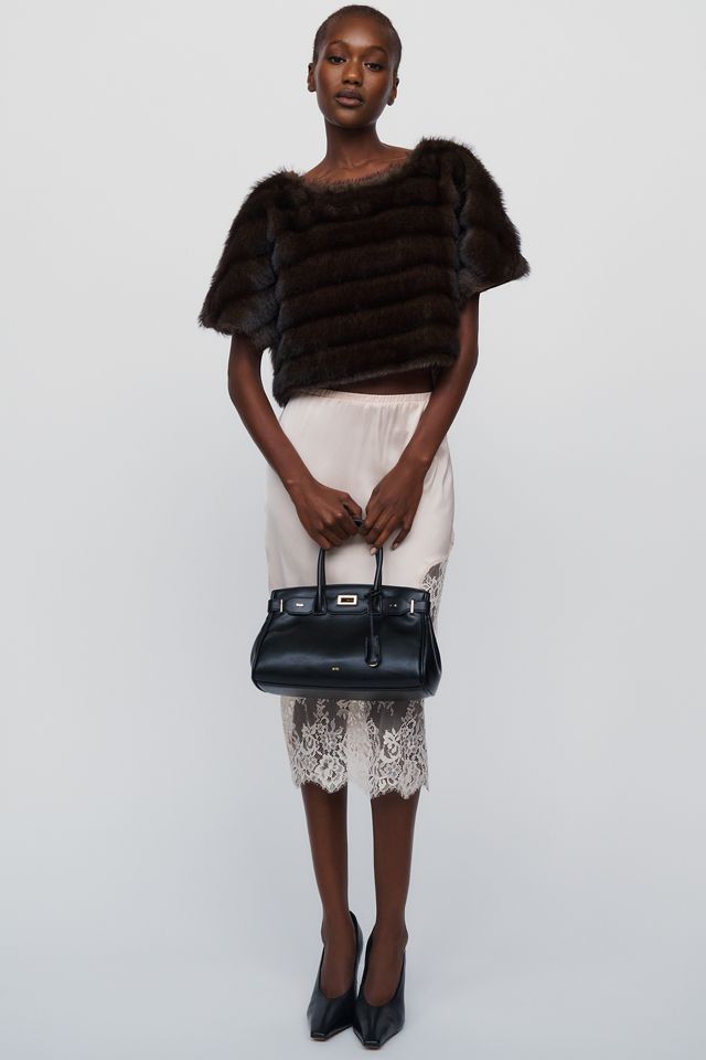 Dolan Left Coast Faux Fur Poncho Top #3