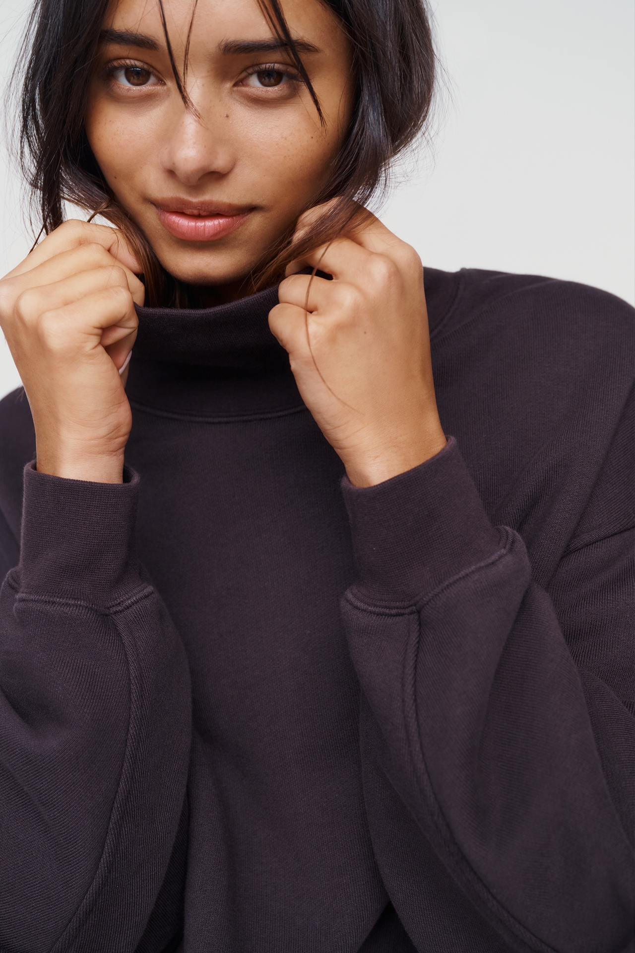 AGOLDE Jenning 100% Cotton Mock Neck Sweater