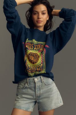 Shop Retro Brand Janis Joplin Sweatshirt In Blue