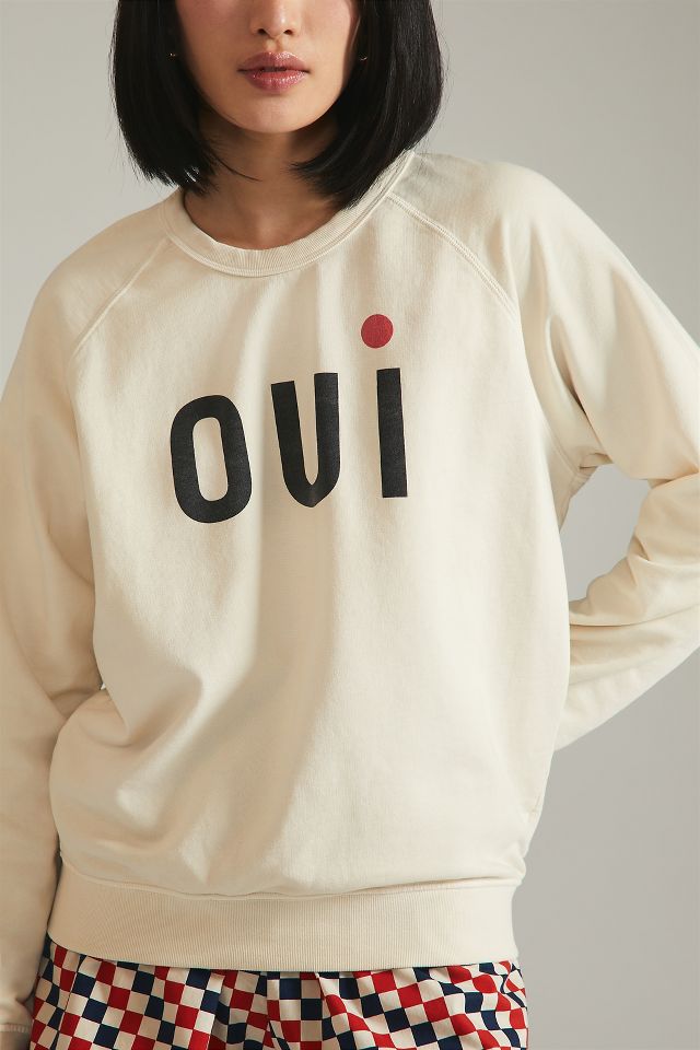 Le Drop Oui Pale Blue Sweatshirt  Clare V. – GRAY Home + Lifestyle