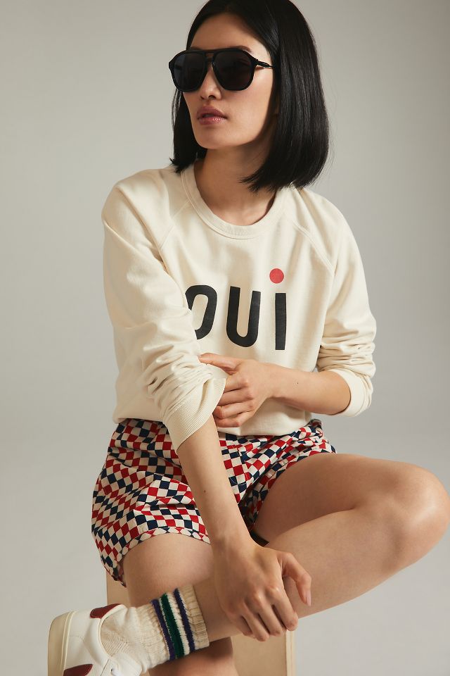 Clare V. - Sweatshirt in Rose w/ Marigold & Cream Cut-Out Oui