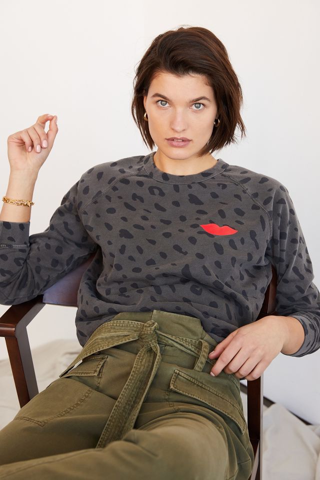 Clare V, Tops, Clare V Leopard Sweatshirt