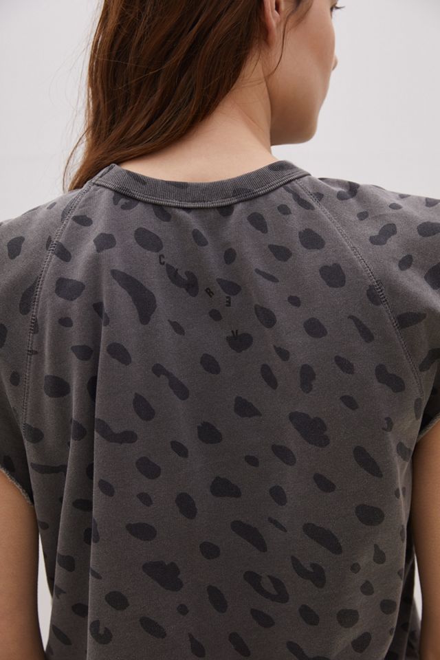 Clare V. Jaguar Spotted Sweatshirt Tank #1