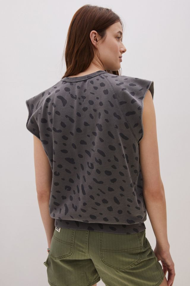 Clare V. Jaguar Spotted Sweatshirt Tank #2