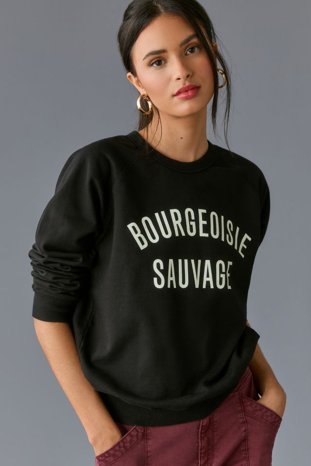 Clare V. Black w/ Cream Bourgeoisie Sauvage Sweatshirt – Juliana's