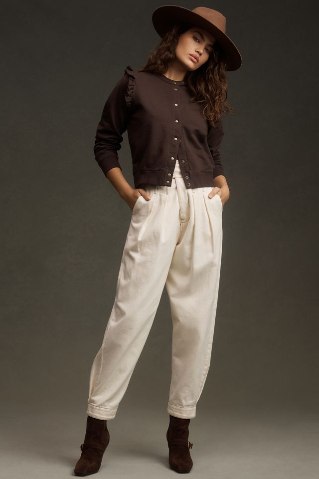 Clare V. Le Snap Ruffled Cardigan Sweater #1