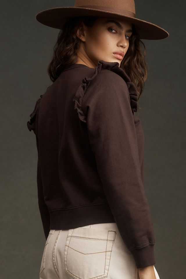 Clare V. Le Snap Ruffled Cardigan Sweater #2