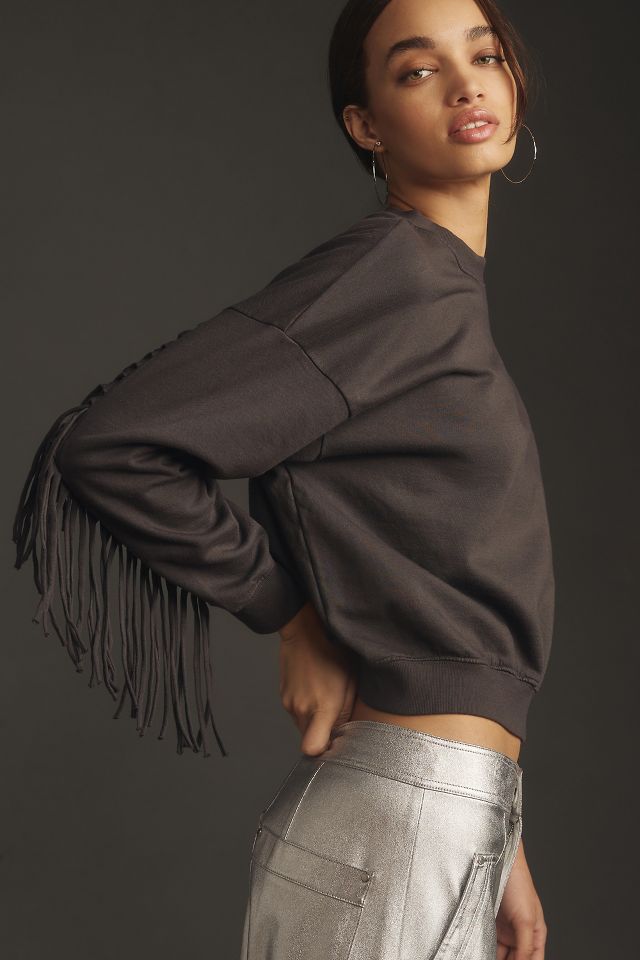 Sweatshirt best sale with fringe