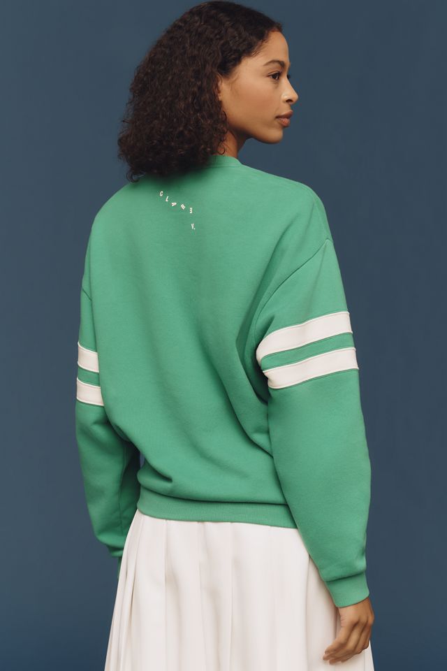 Clare V. Oversized Varsity Sweatshirt #1