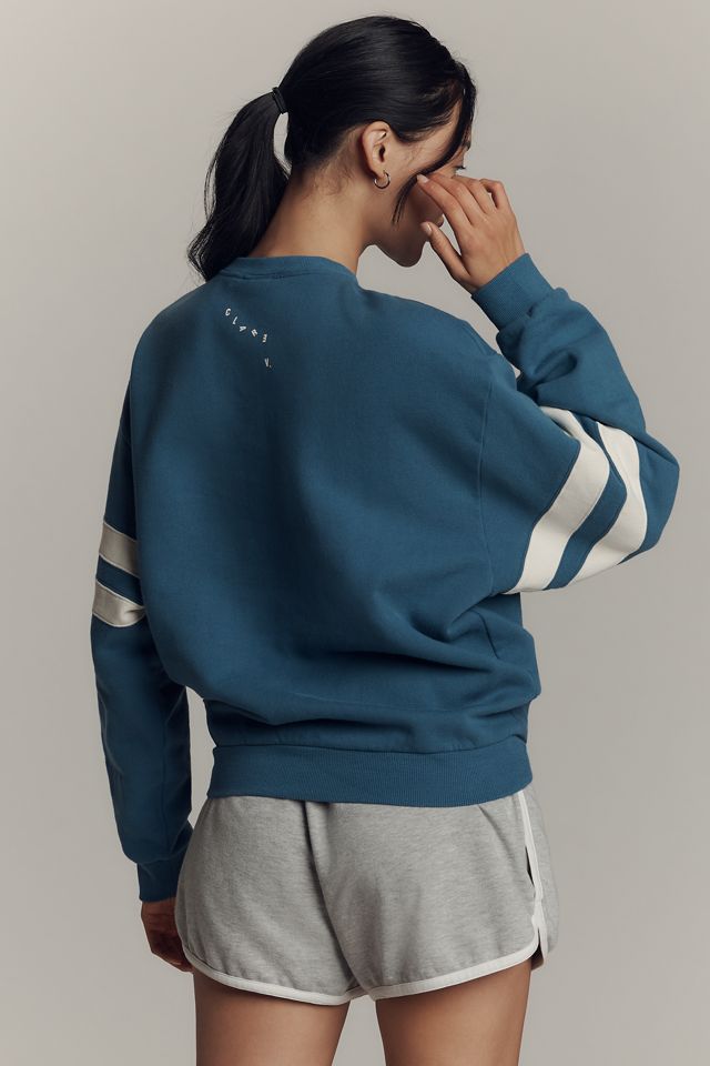 Clare V. Oversized Varsity Sweatshirt #3