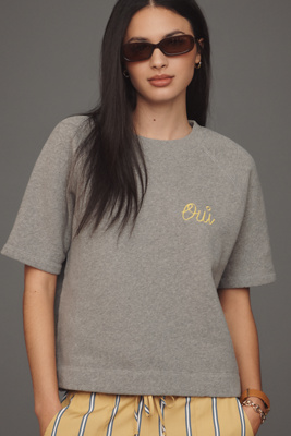 Clare V Oui Short-sleeve Sweatshirt Top