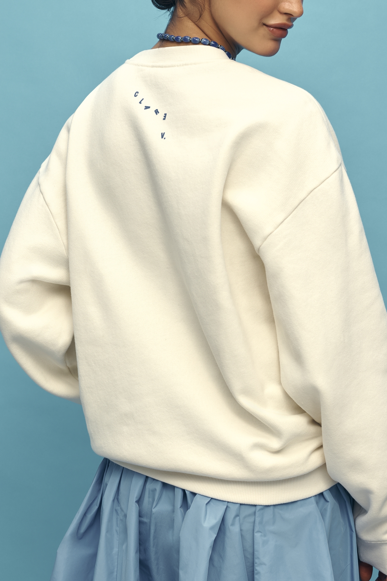 Clare V. Sardine Oversized Graphic Sweatshirt